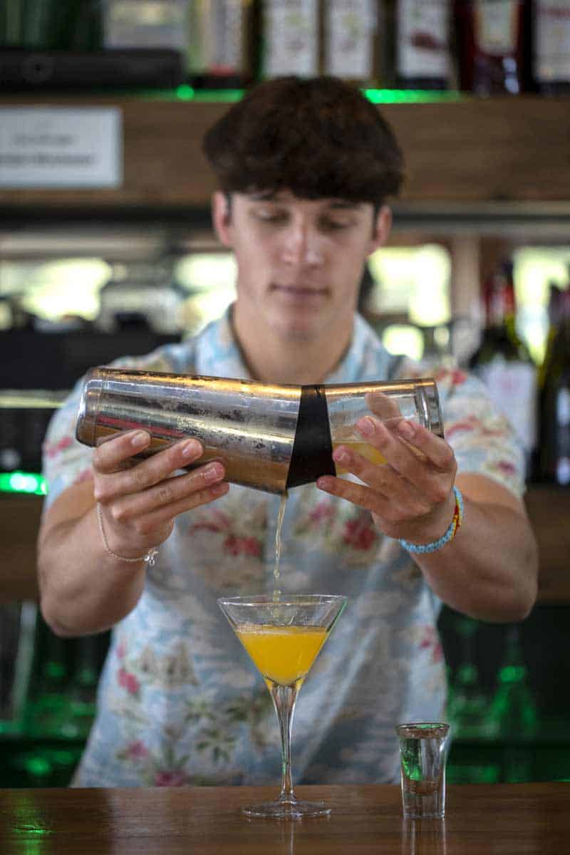 Beach Sumner Gallery Pouring Cocktail